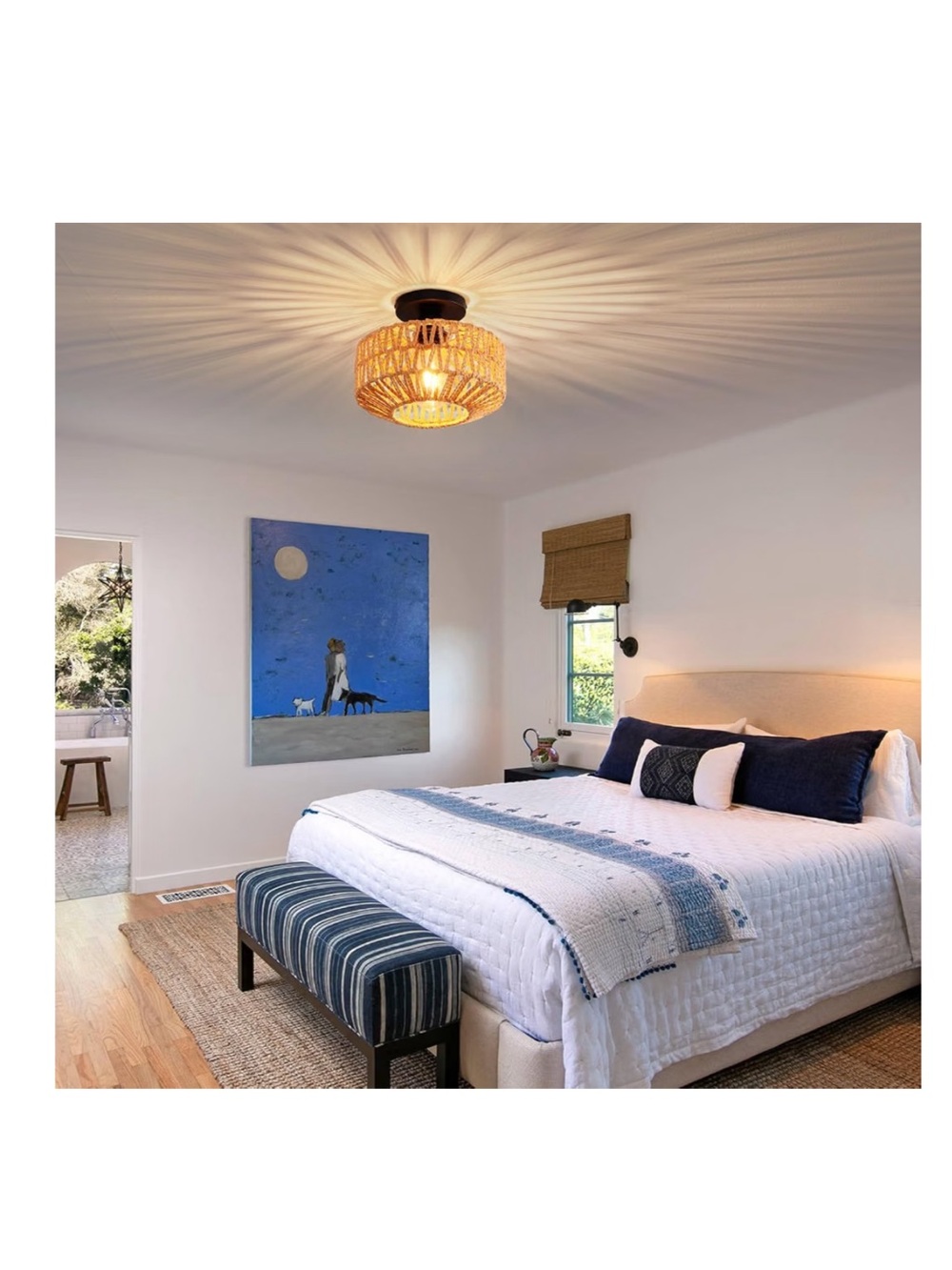 ‼️Avinluxe Rattan ceiling light size Large‼️ - Picture 6 of 7